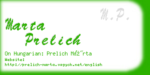 marta prelich business card